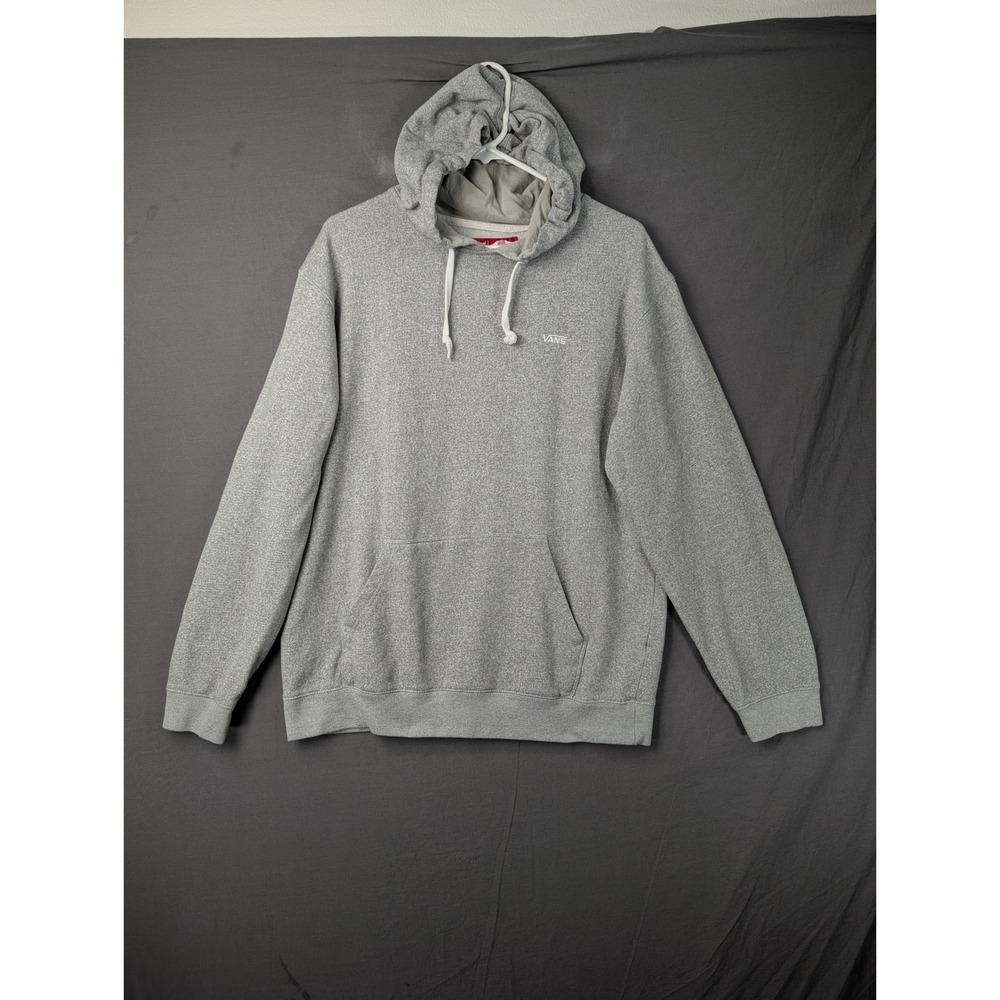 Vans‎ Mens Heather Gray Pullover Hoodie Sweatshirt Logo Large